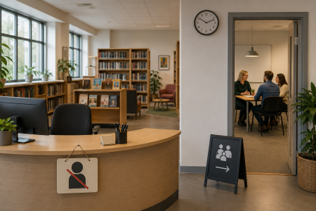 Biblioteket blir ope og ubemanna i to timar.